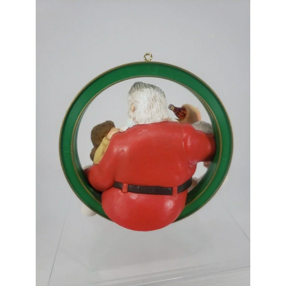 Coca-Cola Trim A Tree Collection 1938 Santa with Girl Christmas Ornament 1990